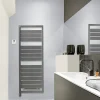 Acova Sèche-serviettes électrique à inertie fluide Astrakan +Air grey aluminium 750W + soufflerie 1000W