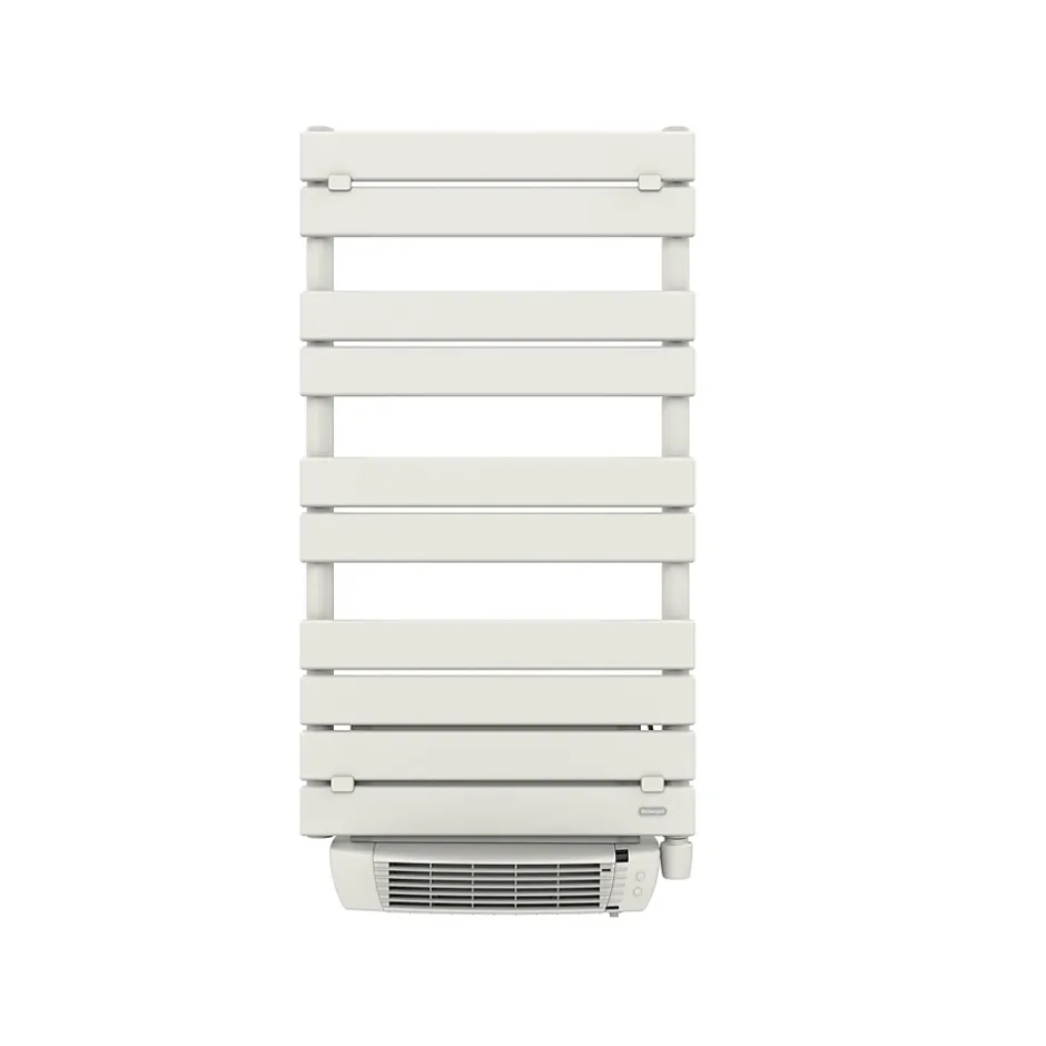 Delonghi Sèche-serviettes électrique à inertie fluide Phorum blanc 500W + soufflerie 1000W* Sèche-Serviettes Soufflant
