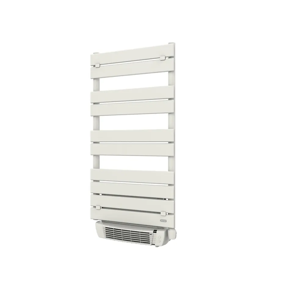 Delonghi Sèche-serviettes électrique à inertie fluide Phorum blanc 500W + soufflerie 1000W* Sèche-Serviettes Soufflant