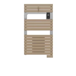 Sauter Sèche-serviettes électrique à inertie fluide Asama connectable cappuccino 500W + soufflerie 1000W