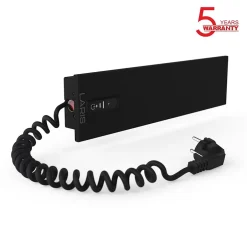 Laris Sèche-serviettes électrique SMART 400x100 avec minuterie ECO, 24W, Noir* Sèche-Serviettes Électrique