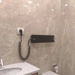 Laris Sèche-serviettes électrique SMART 400x100 avec minuterie ECO, 24W, Noir* Sèche-Serviettes Électrique