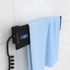 Laris Sèche-serviettes électrique SMART 400x100 avec minuterie ECO, 24W, Noir* Sèche-Serviettes Électrique