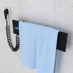 Laris Sèche-serviettes électrique SMART 400x100 avec minuterie ECO, 24W, Noir* Sèche-Serviettes Électrique