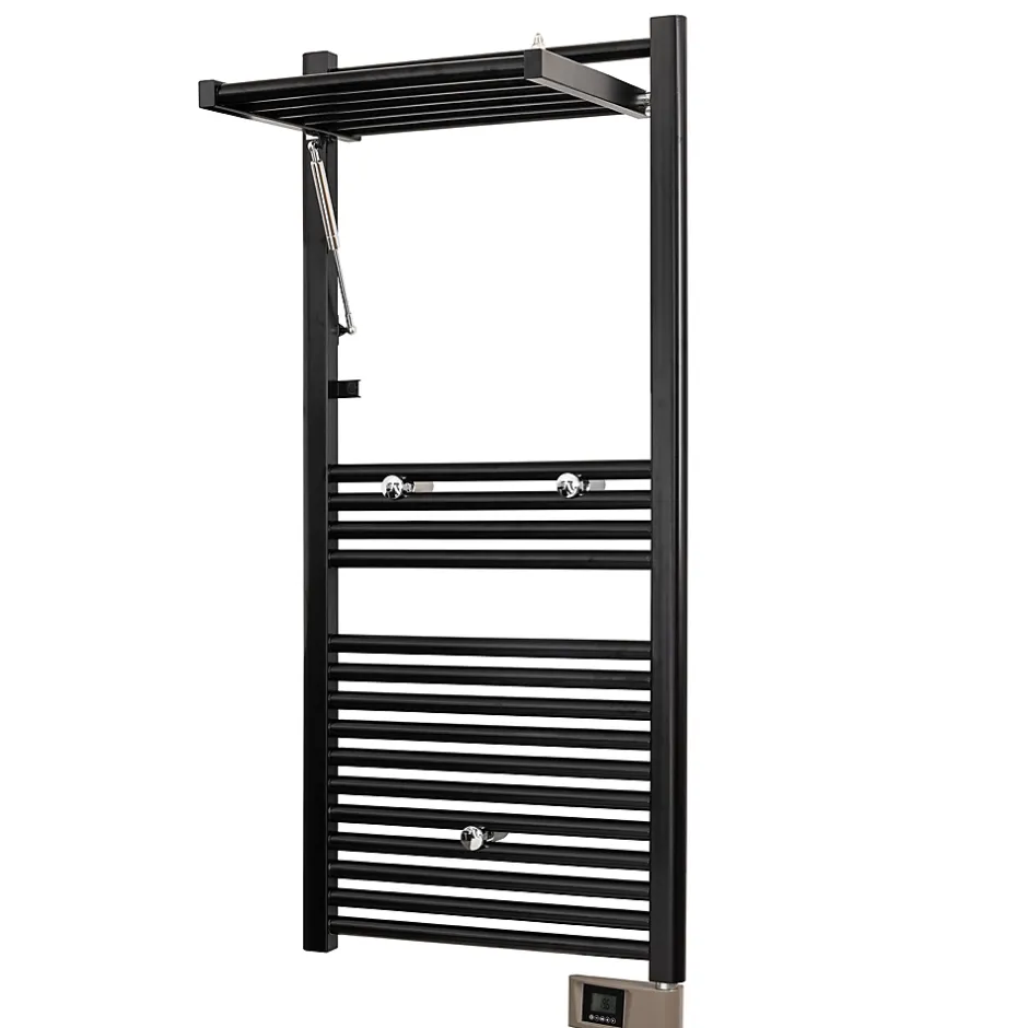 Deltacalor Sèche-serviettes électrique à inertie fluide Stendino 500W noir