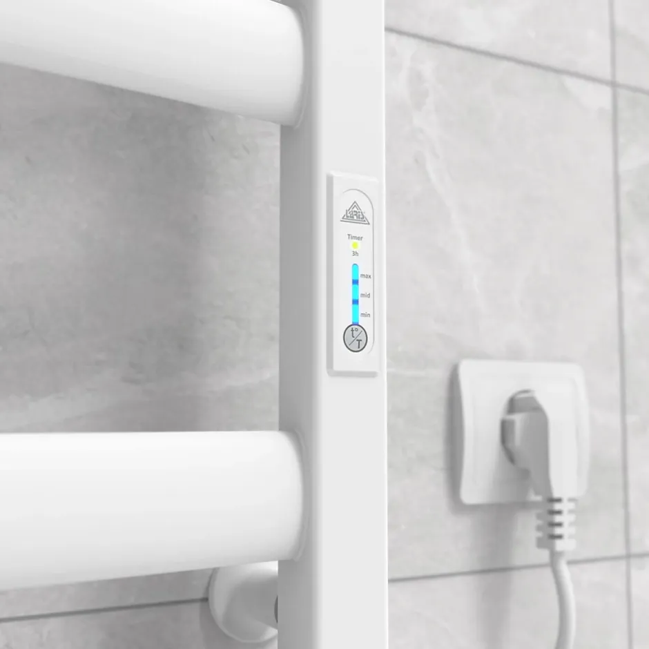 Laris Sèche-serviettes électrique ATLANT 500x700 avec minuterie ECO, 160W, Blanc