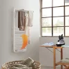 Deltacalor Sèche-serviettes électrique à inertie fluide Stendino 750W + soufflerie 1000W blanc* Sèche-Serviettes Soufflant