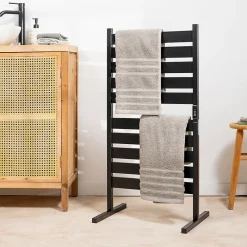 InnovaGoods Sèche-Serviettes électrique pour mur ou sol 10 Barres* Sèche-Serviettes Électrique