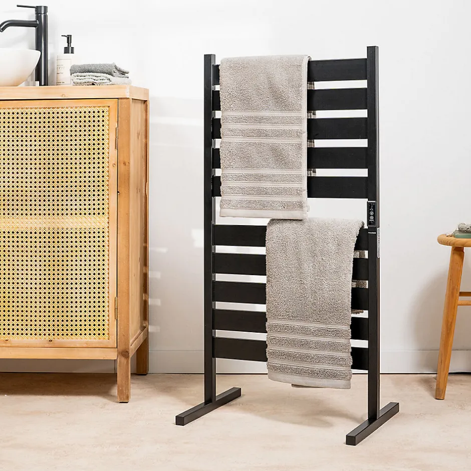 InnovaGoods Sèche-Serviettes électrique pour mur ou sol 10 Barres* Sèche-Serviettes Électrique