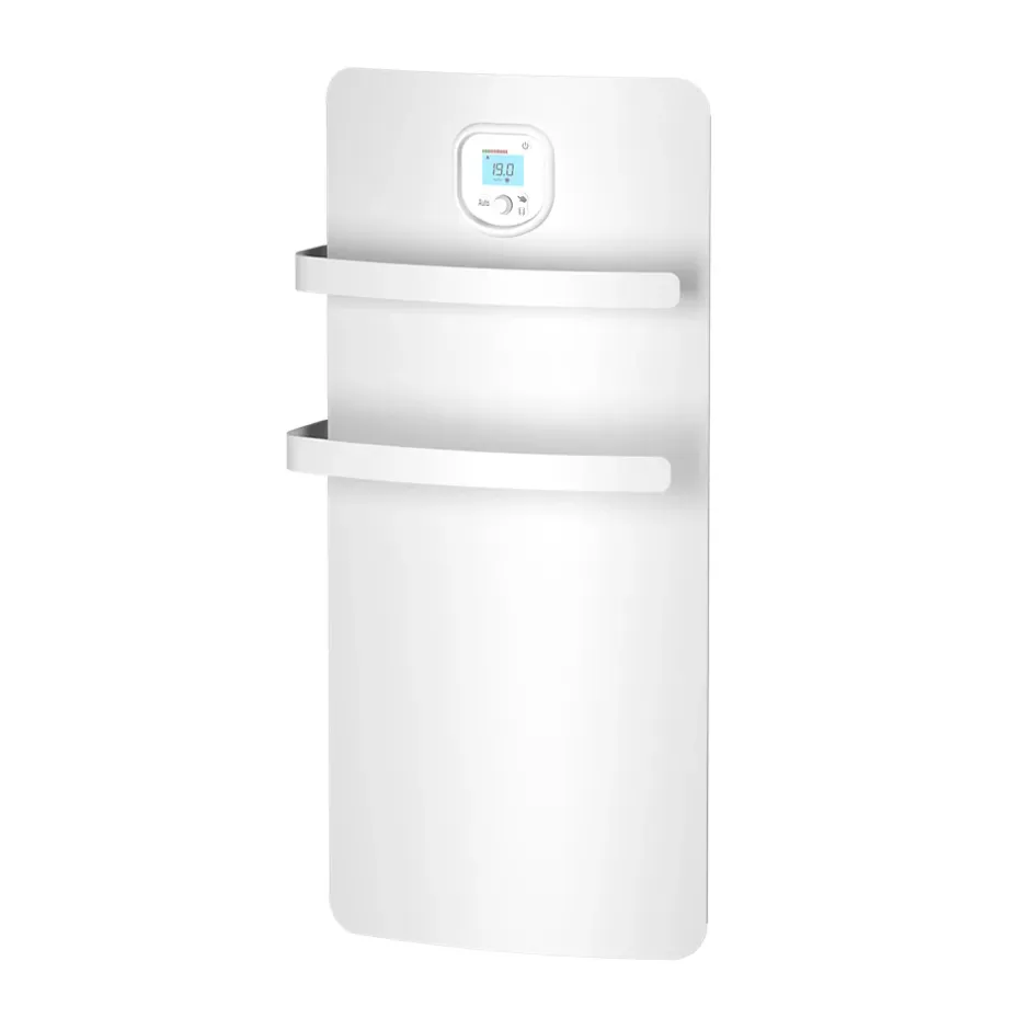 Noirot Sèche-serviettes électrique à inertie sèche Anuri blanc 500W + soufflerie 700W