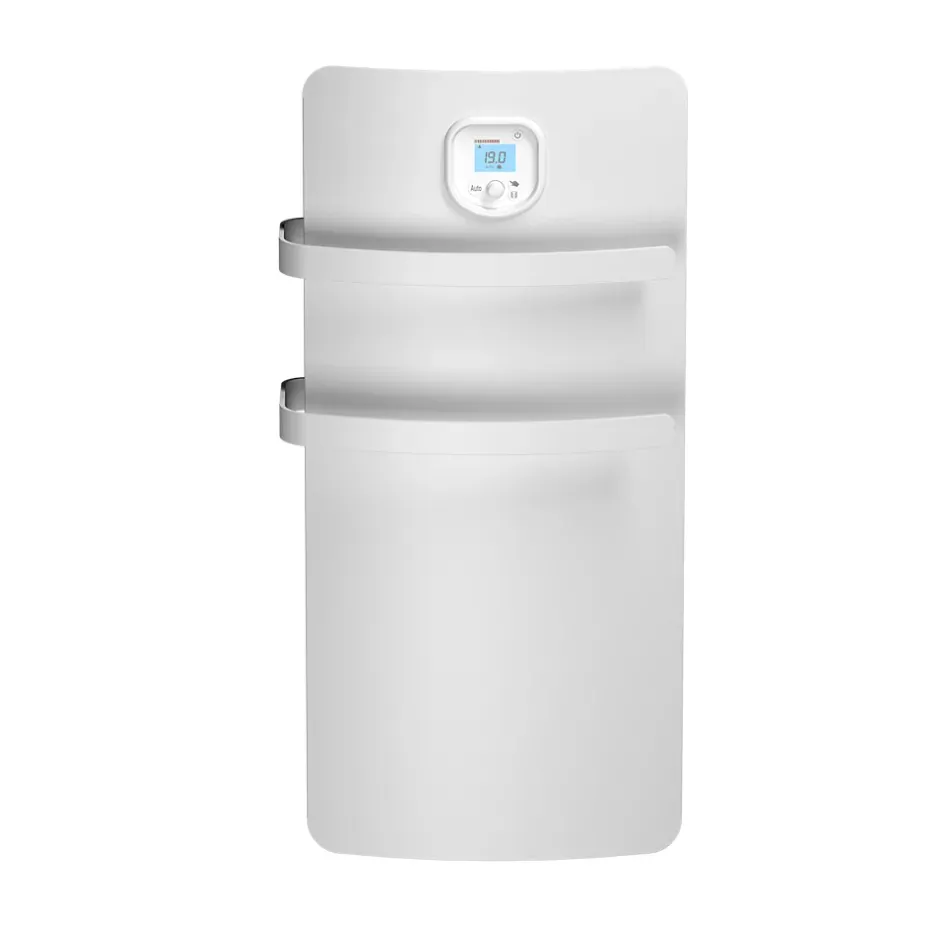 Noirot Sèche-serviettes électrique à inertie sèche Anuri blanc 500W + soufflerie 700W