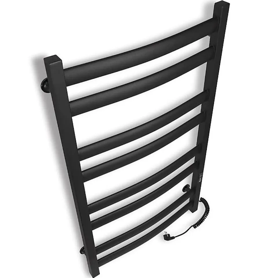 Laris Sèche-serviettes électrique ATLANT 500x900 avec minuterie ECO, 210W, Noir* Sèche-Serviettes Électrique