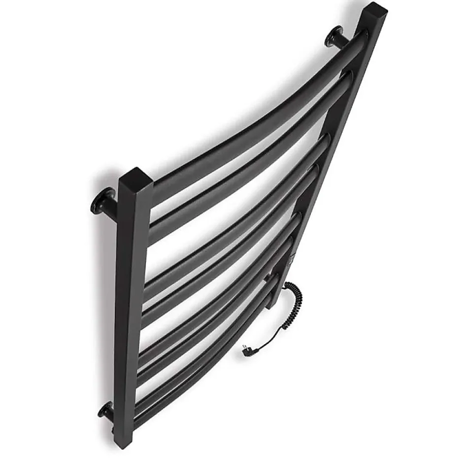 Laris Sèche-serviettes électrique ATLANT 500x900 avec minuterie ECO, 210W, Noir* Sèche-Serviettes Électrique