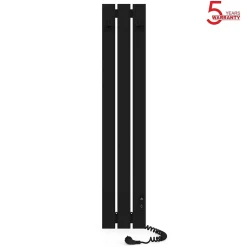 Laris Sèche-serviettes électrique BOSTON 230x1200 avec minuterie ECO, 180W, Noir* Sèche-Serviettes Électrique