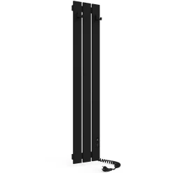 Laris Sèche-serviettes électrique BOSTON 230x1200 avec minuterie ECO, 180W, Noir* Sèche-Serviettes Électrique