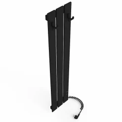 Laris Sèche-serviettes électrique BOSTON 230x1200 avec minuterie ECO, 180W, Noir* Sèche-Serviettes Électrique