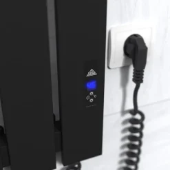 Laris Sèche-serviettes électrique BOSTON 230x1200 avec minuterie ECO, 180W, Noir* Sèche-Serviettes Électrique
