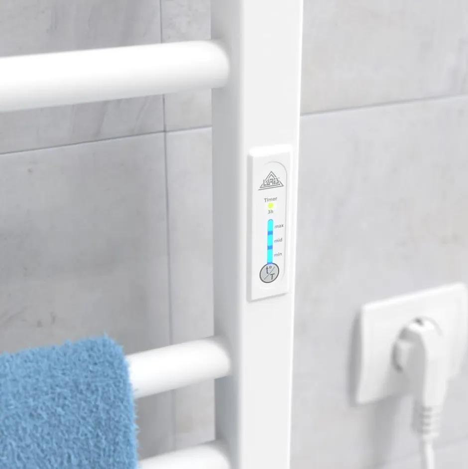 Laris Sèche-serviettes électrique ALFA 500x1200 avec minuterie ECO, 225W, Blanc* Sèche-Serviettes Électrique