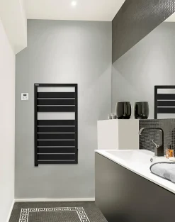 Acova Sèche-serviettes électrique à inertie fluide Astrakan noir 500W