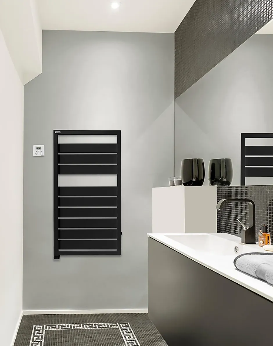 Acova Sèche-serviettes électrique à inertie fluide Astrakan noir 500W