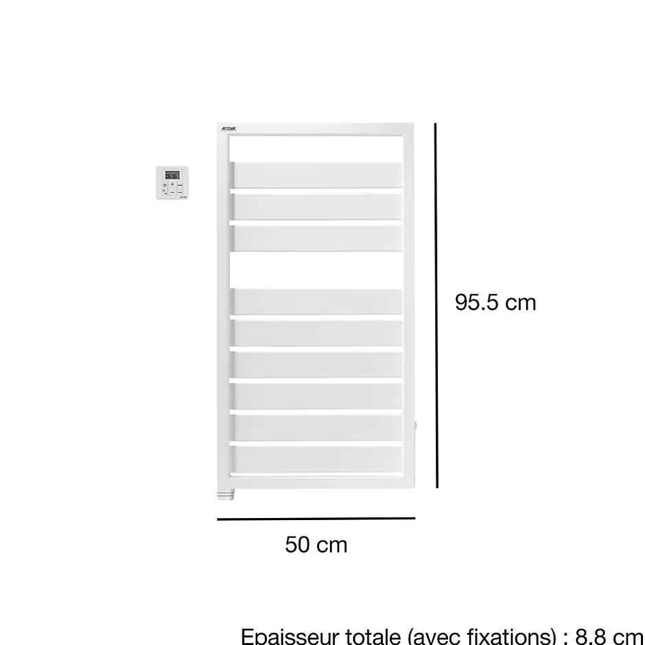 Acova Sèche-serviettes électrique à inertie fluide Astrakan noir 500W