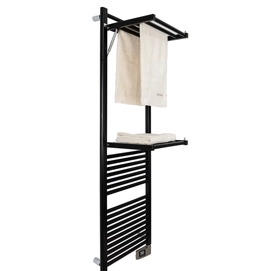 Deltacalor Sèche-serviettes électrique à inertie fluide Papillon2 750W noir* Sèche-Serviettes Électrique
