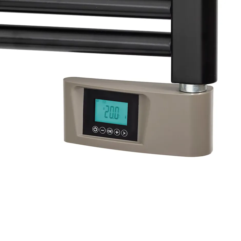 Deltacalor Sèche-serviettes électrique à inertie fluide Papillon2 750W noir* Sèche-Serviettes Électrique