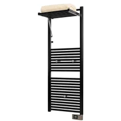 Deltacalor Sèche-serviettes électrique à inertie fluide Stendino 750W noir
