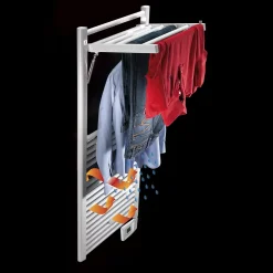 Deltacalor Sèche-serviettes électrique à inertie fluide Stendino 750W noir