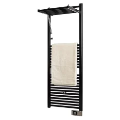 Deltacalor Sèche-serviettes électrique à inertie fluide Stendino 750W noir