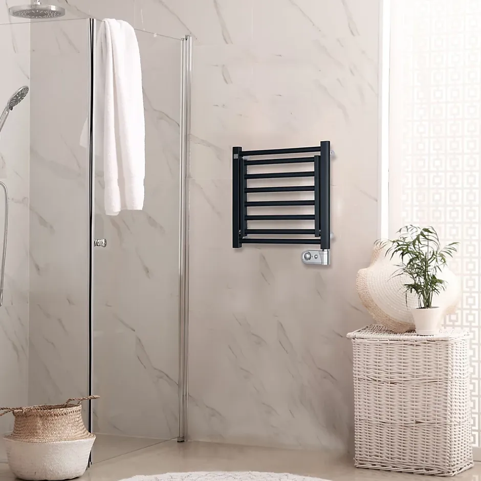 Deltacalor Sèche-serviettes électrique à inertie fluide Papillon1 150W noir