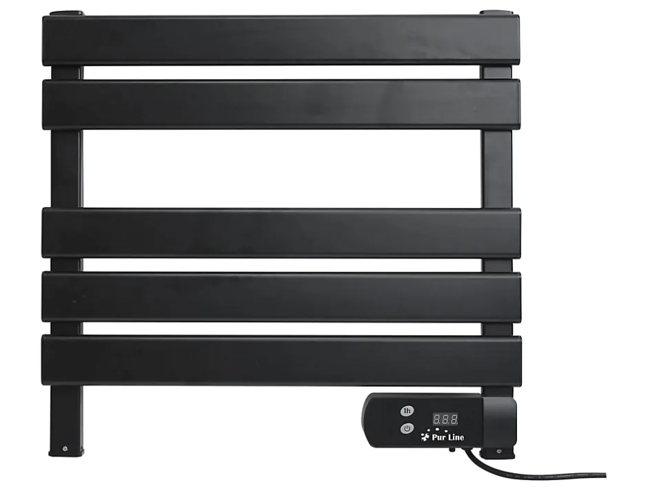 Pureline Sèche-serviettes électrique compact noir 100W* Sèche-Serviettes Soufflant