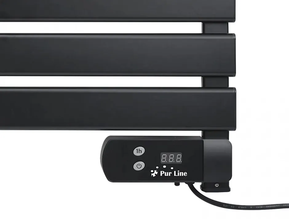 Pureline Sèche-serviettes électrique compact noir 100W* Sèche-Serviettes Soufflant