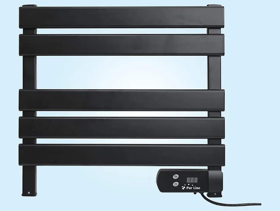 Pureline Sèche-serviettes électrique compact noir 100W* Sèche-Serviettes Soufflant