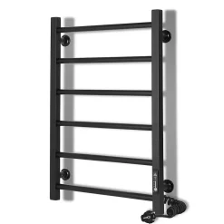 Laris Sèche-serviettes électrique ALFA 400x600 avec minuterie ECO, 95W, Noir* Sèche-Serviettes Électrique