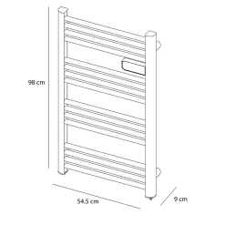 Carrera Sèche-serviettes électrique à inertie sèche Alani blanc 500W