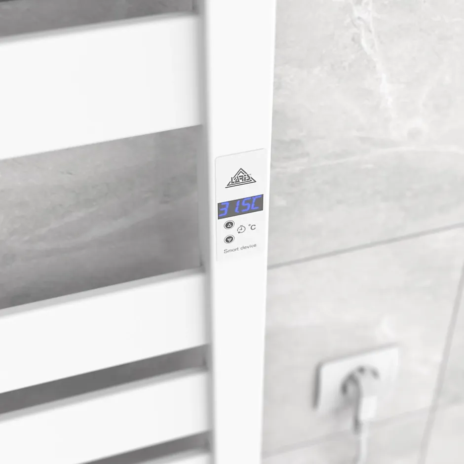 Laris Sèche-serviettes électrique GEFEST PREMIUM 500x1200 avec minuterie ECO, 380W, Blanc* Sèche-Serviettes Électrique