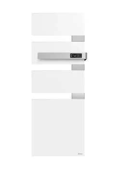 Sauter Sèche-serviettes électrique à inertie fluide Alutu blanc mât à droite 750W + soufflerie 1000W* Sèche-Serviettes Soufflant