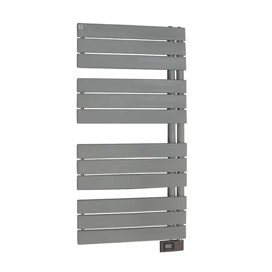 Deltacalor Sèche-serviettes électrique asymétrique 500W gris clair 5m²* Sèche-Serviettes Électrique
