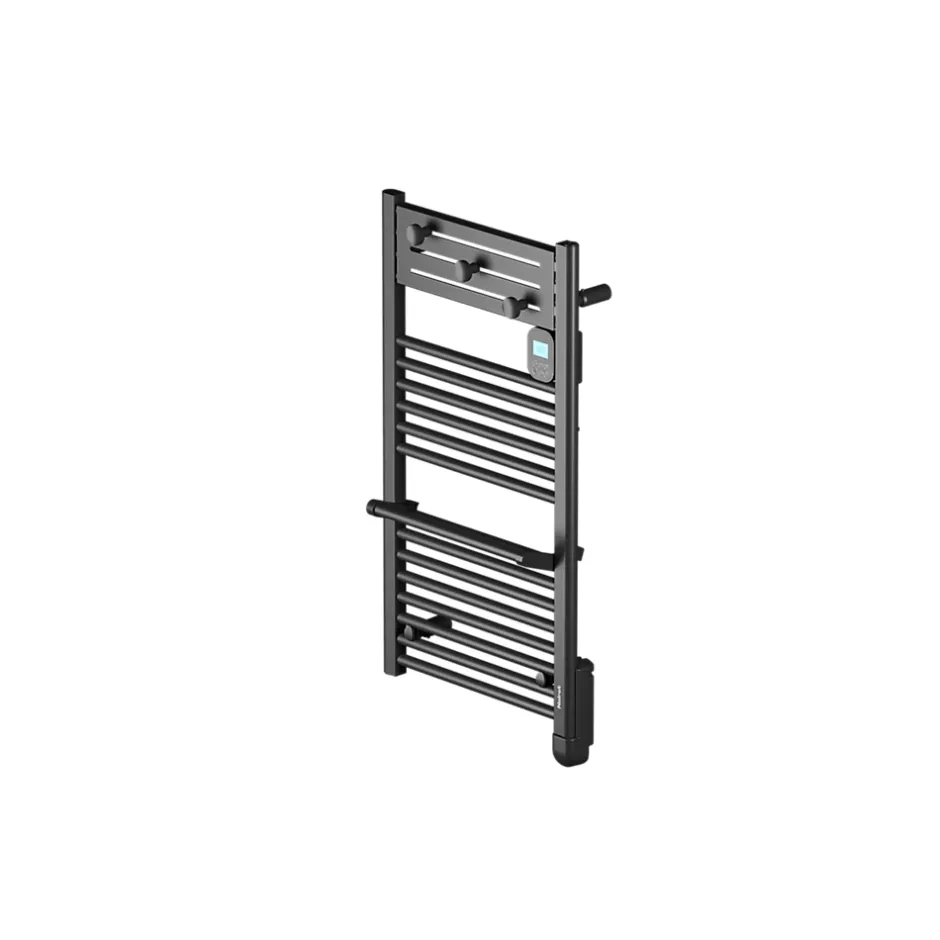 Noirot Sèche-serviettes électrique 750 W noir à inertie fluide + soufflerie 1000 W - Actibain