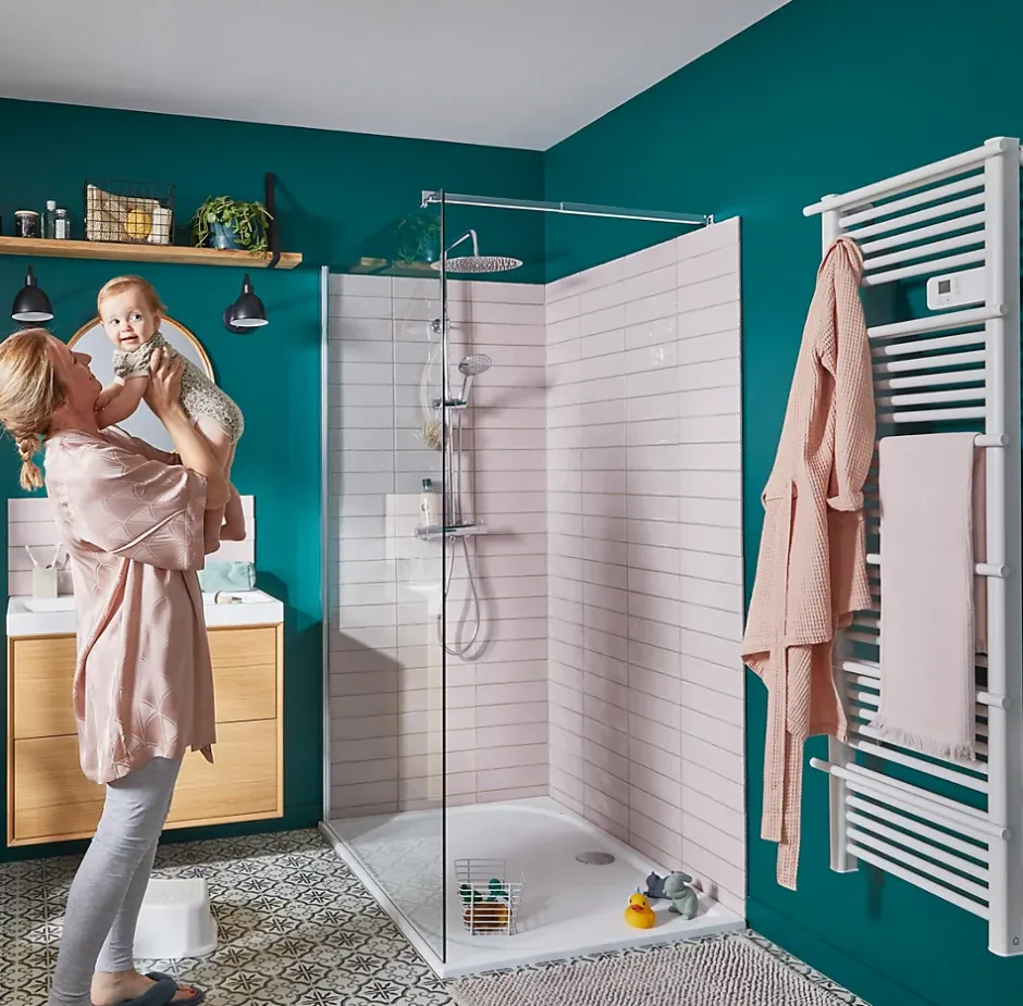 GoodHome Sèche-serviettes électrique à inertie sèche Solna blanc 750W