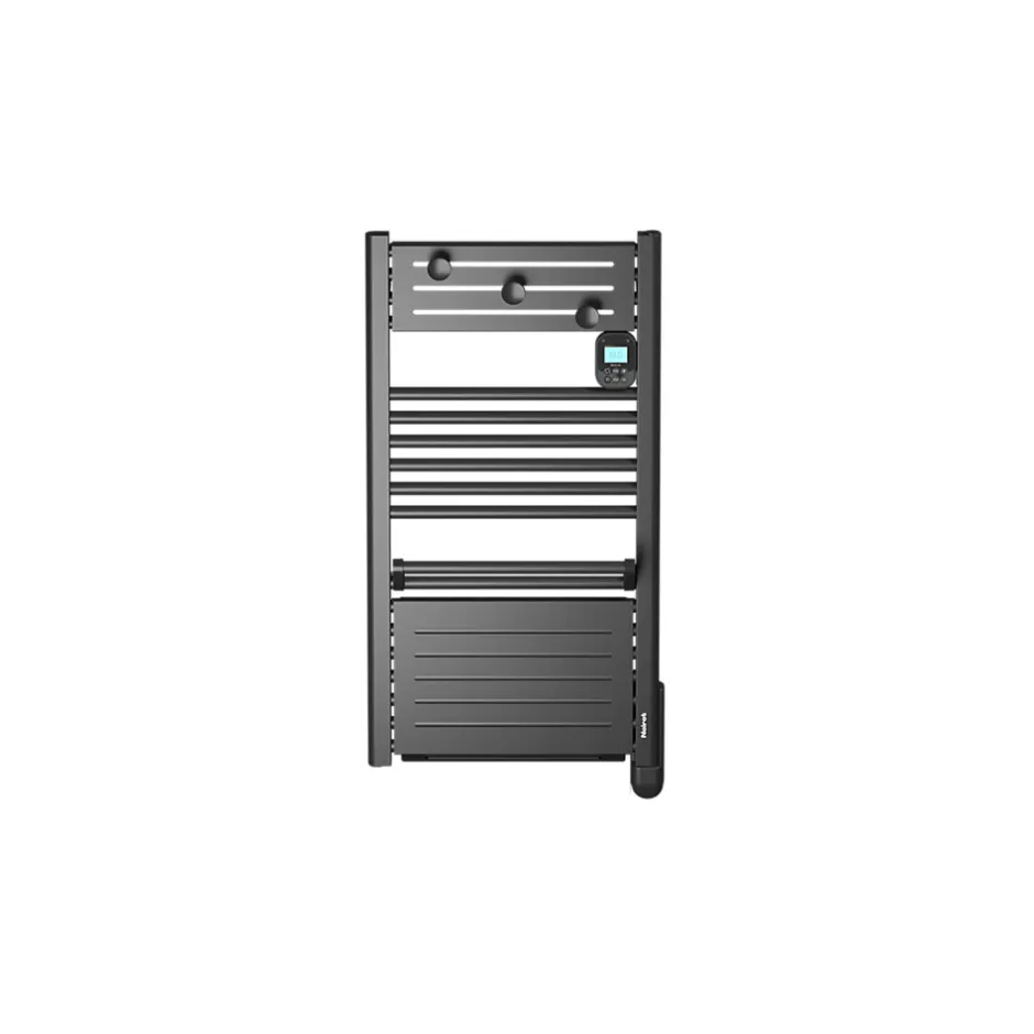 Noirot Sèche-serviettes électrique 500 W noir à inertie fluide + soufflerie 1000 W - Actibain* Sèche-Serviettes Soufflant