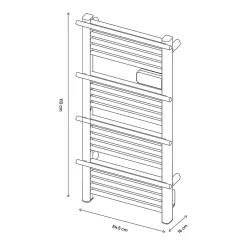 GoodHome Sèche-serviettes électrique à inertie sèche Solna blanc 500W