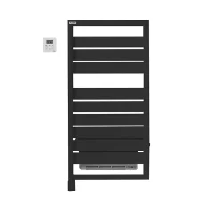 Acova Sèche-serviettes électrique à inertie fluide Astrakan + Air noir mat 500W + soufflerie 1000W