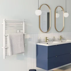 GoodHome Sèche-serviettes électrique à inertie sèche Solna blanc 350W* Sèche-Serviettes Électrique