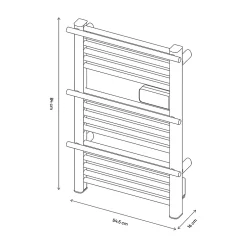 GoodHome Sèche-serviettes électrique à inertie sèche Solna blanc 350W* Sèche-Serviettes Électrique