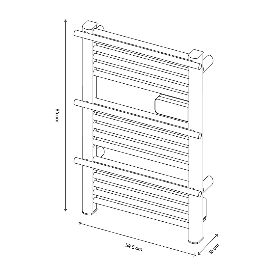 GoodHome Sèche-serviettes électrique à inertie sèche Solna blanc 350W* Sèche-Serviettes Électrique