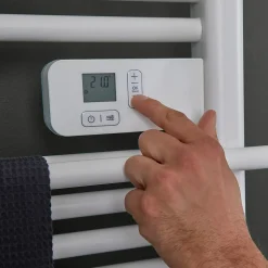 GoodHome Sèche-serviettes électrique à inertie sèche Solna blanc 350W* Sèche-Serviettes Électrique