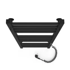 Laris Sèche-serviettes électrique ALFA 350x900 avec minuterie ECO, 160W, Noir* Sèche-Serviettes Électrique
