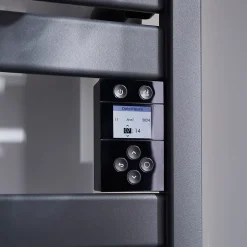 Sauter Sèche-serviettes électrique à inertie fluide Kelud Slim gris 500W + soufflerie 1000W* Sèche-Serviettes Soufflant